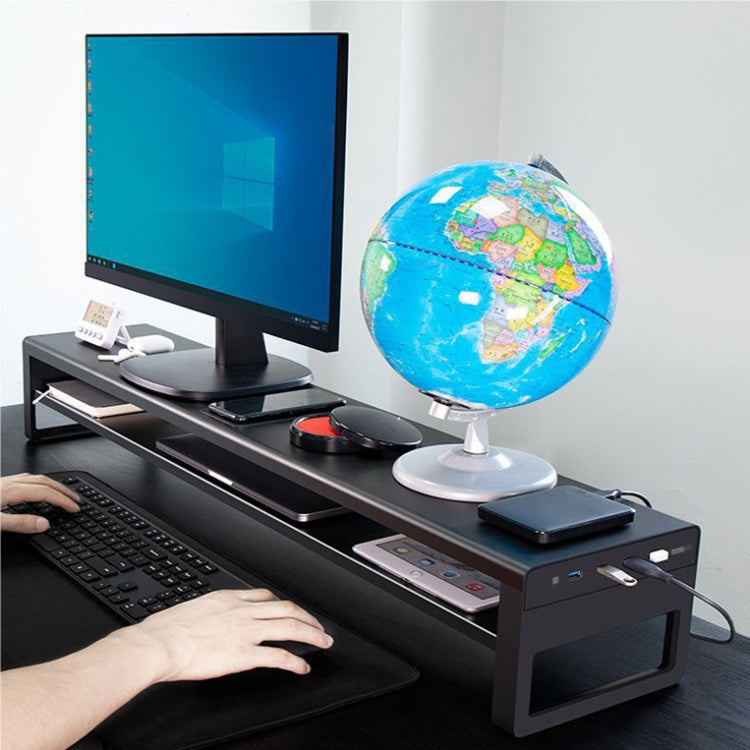 Vaydeer Multifunctional Desktop Widening Monitor Rack, Spec: Drawer Type (Wireless Charger) by Vaydeer