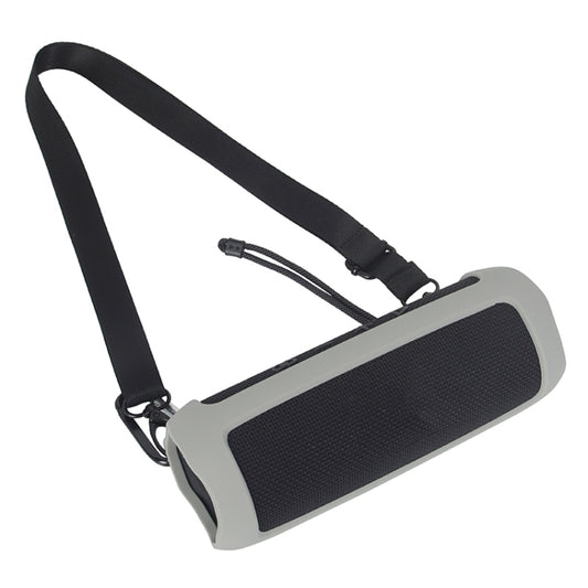 Bluetooth Speaker Silicone Protective Case For JBL Flip6(Silver Gray) by buy2fix