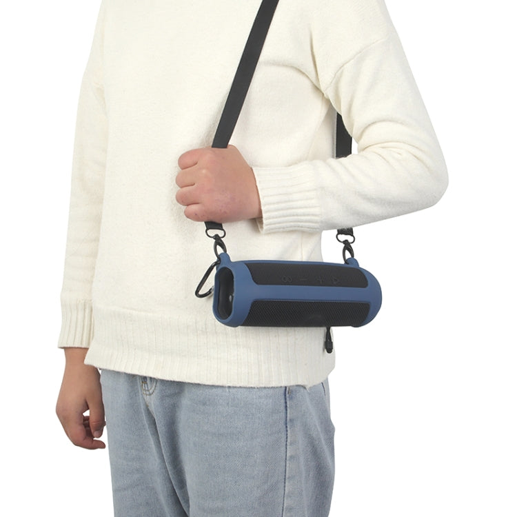 Bluetooth Speaker Silicone Protective Case For JBL Flip6(Silver Gray) by buy2fix