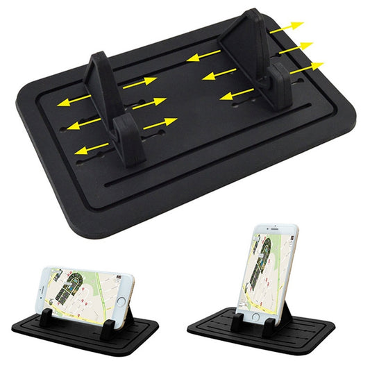 G01 Car Phone Holder Silicone Pad Center Console Tablet Holder(Black) by buy2fix