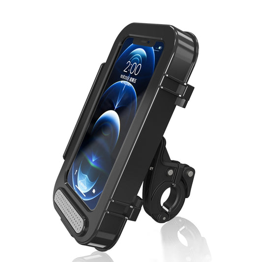 Bicycle Waterproof Bag Motorcycle Transparent Flip Phone Holder(Black) by buy2fix