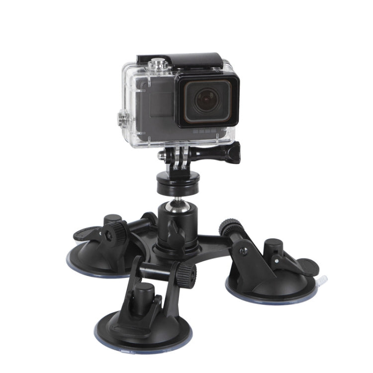 Car General Purpose Vehicle Bracket Suction Cup Fixed Glass Video Shooting Base, Shape: Suction Cup+PTZ+Gopro Screw - Holder by buy2fix | Online Shopping UK | buy2fix