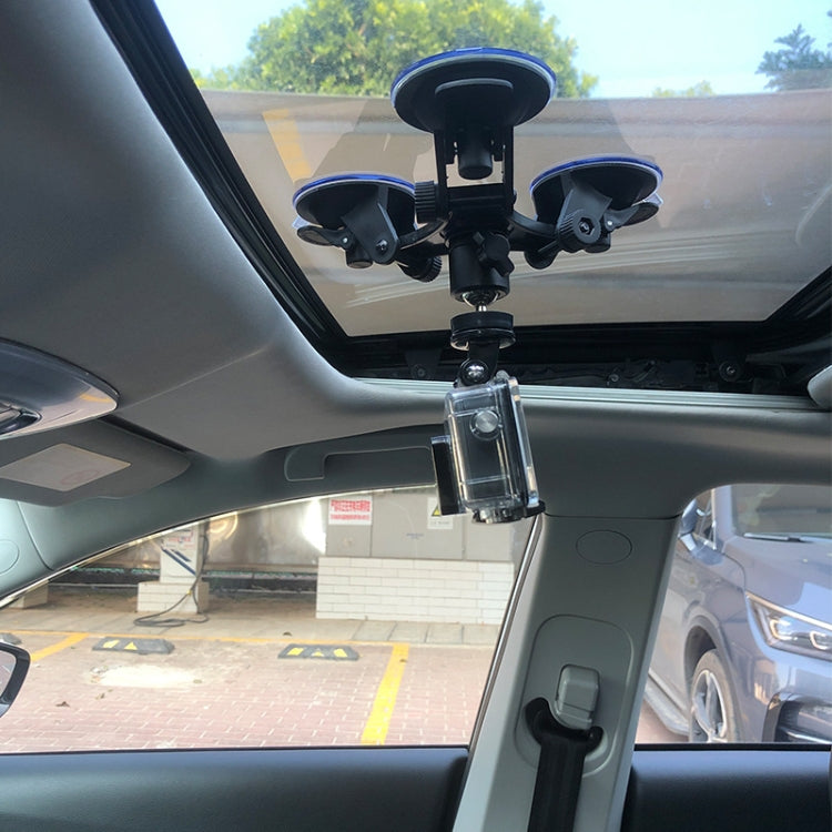 Car General Purpose Vehicle Bracket Suction Cup Fixed Glass Video Shooting Base, Shape: Suction Cup+PTZ+Phone Clip by buy2fix