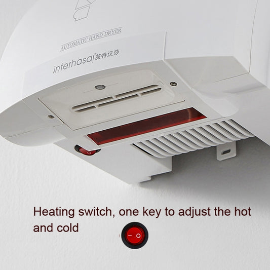 Interhasa 220V Automatic Electric Hand Dryer Mini Induction Hand Drying Machine,Style: Hot and Cold,CN Plug by buy2fix