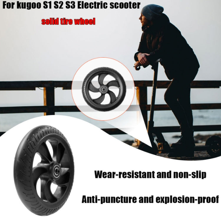 8 inch Scooter Plastic Front Wheel Accessories For KUGOO S1/S2/S3(Black) by buy2fix