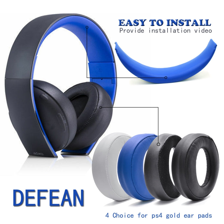 2 PCS Headphone Sponge Cover for SONY PS3 PS4 7.1 Gold,Style: Velvet Earpads by buy2fix
