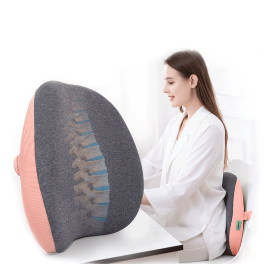 Office Memory Foam Waist Support Cushion Waist Support Pillow(Grass Green) by buy2fix