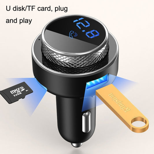 GC-16 Car Bluetooth MP3 Player FM Transmitter QC3.0 Fast Charging Car Charger(Black) by buy2fix