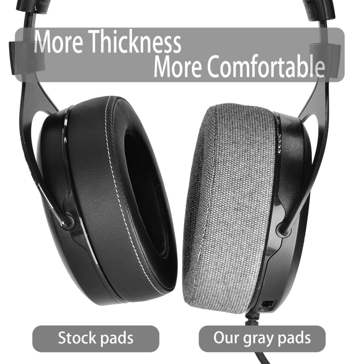 2pcs Earmuffs Earpads For CORSAIR HS50 Pro HS60 Pro HS70 Pro(Grey Linen Thickened) by buy2fix