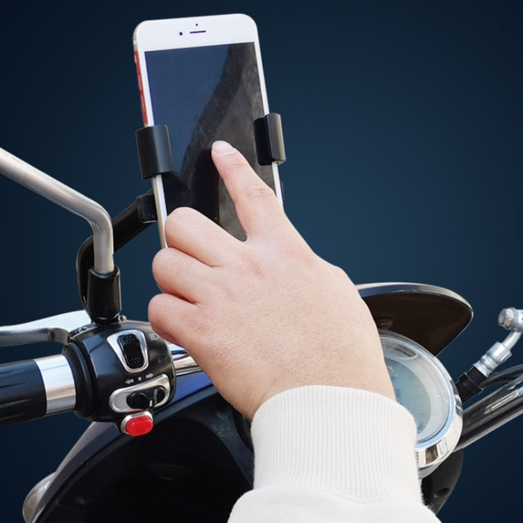 YY02 Bicycle Motorcycle Electric Vehicle Universal Mobile Phone Holder, Style: Rearview Mirror + Wrench + Screw by buy2fix
