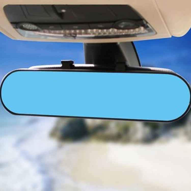 DM-055 28.8cm Car Large Field of View Anti-dazzle Blue Mirror Reversing Curved Rearview Mirror by buy2fix