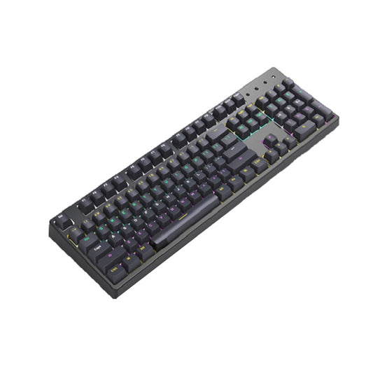 Bluetooth Wired 104-key Two-color Translucent Keycap Mechanical Keyboard(Black) by buy2fix