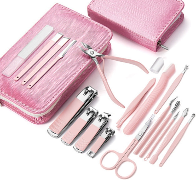 Stainless Steel Nail Clipper Set Beauty Eyebrow Trimmer, Color: 6 PCS/Set (Pink) by buy2fix