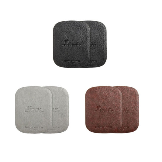 SUMITAP STHP-C40 Leather Square Magnetic Sheet Magnetic Car Phone Holder Accessories(Black) by SUMITAP