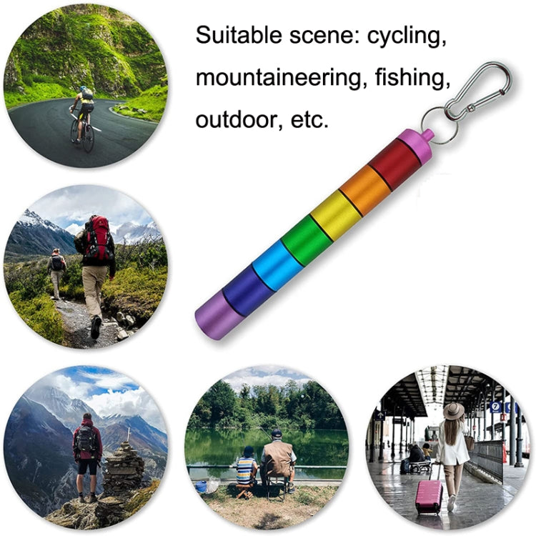 M003 Sealed Waterproof 7 Days Split Aluminum Alloy Metal Pill Box(Colorful) by buy2fix