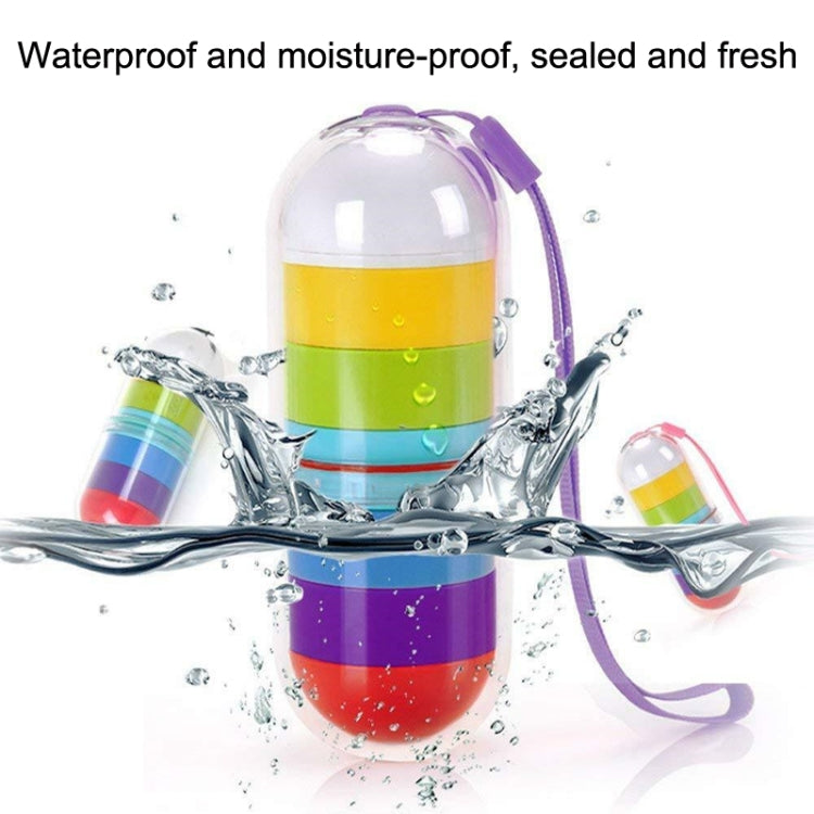 Portable Cylindrical Rotary 7 Compartments Independent Plastic Travel Pill Box(As Show) by buy2fix