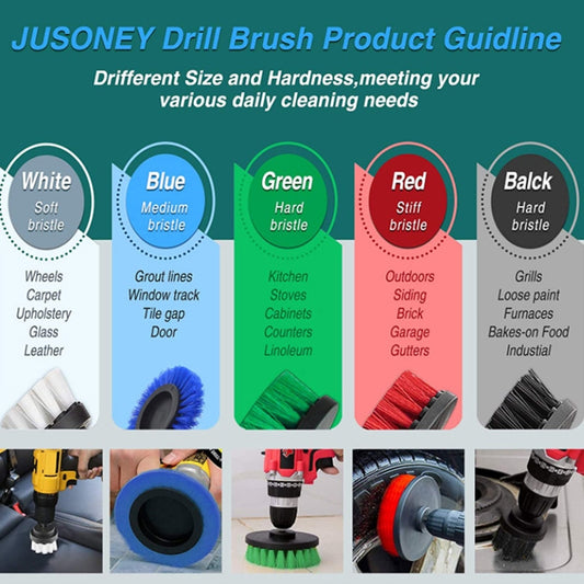 6 PCS / Set Kitchen Bathroom Car Tire Floor Crevice Clean Diamond Brush(Color Random Delivery) by buy2fix