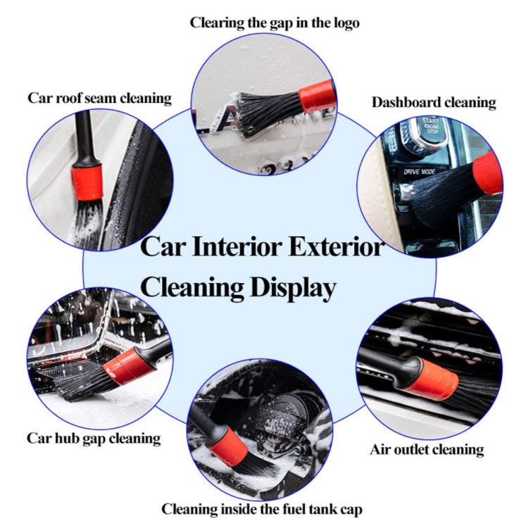 9 PCS / Set Car Interior Outlet Air Conditioning Brush Details Cleaning Brush(Black) by buy2fix