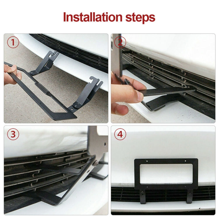 Punch-free Front License Plate Holder American License Plate Bracket(For Tesla Model 3 2017-2023) by buy2fix