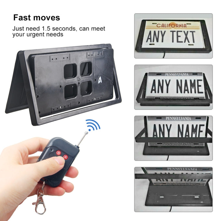 US Standard Car Flip Retractable License Plate Holder Hidden Shutter Cover License Plate Holder by buy2fix