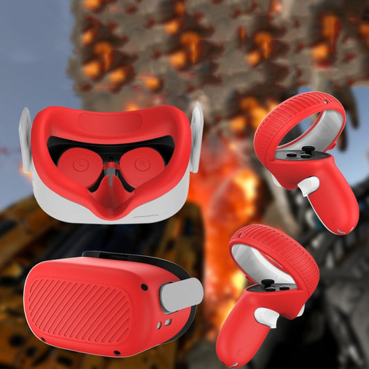 VR Glasses Lens Shell Handle Protective Case For Oculus Quest 2(Red) by buy2fix