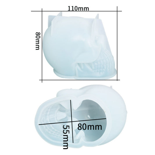 D804 Epoxy Mould Skull Candle Silicone Mould by buy2fix