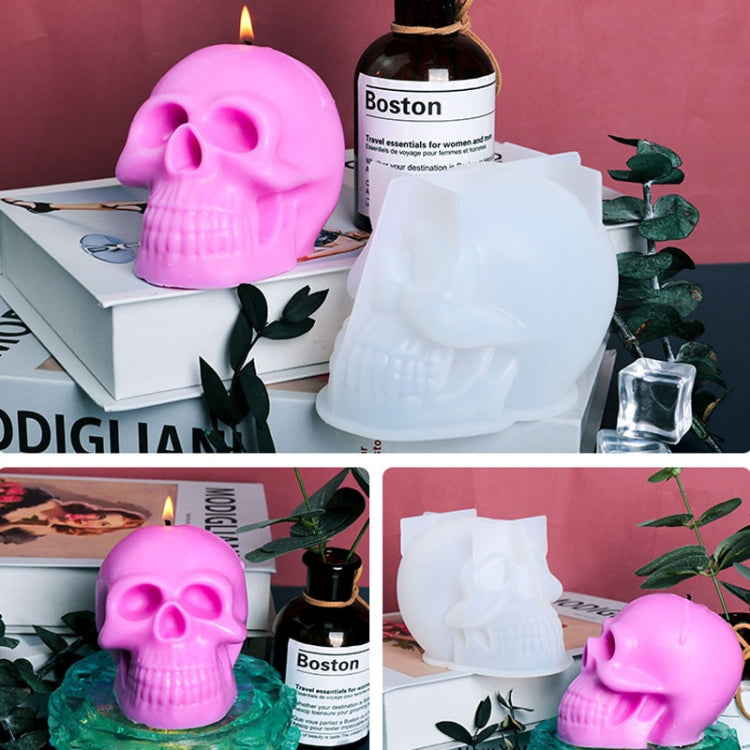 D804 Epoxy Mould Skull Candle Silicone Mould by buy2fix