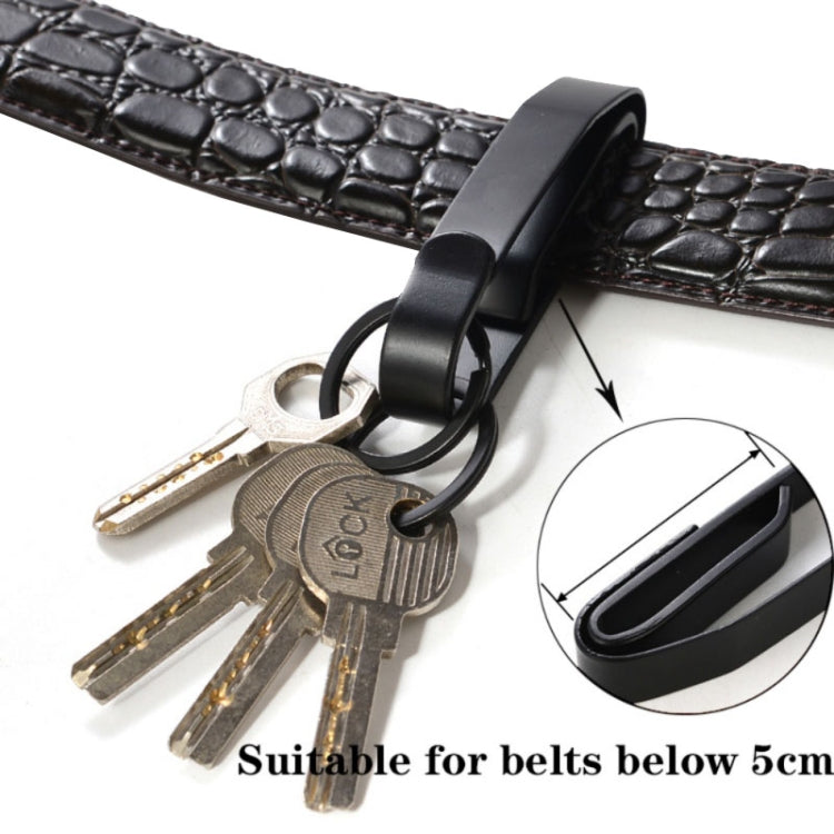 Key Clamp Belt Buckle Stainless Steel EDC Outdoor Buckle(Black) by buy2fix