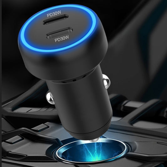 IBD352 Aluminum Alloy Dual Interface Car Charger, Spec: QC3.0 18W+PD 3.0 20W by buy2fix