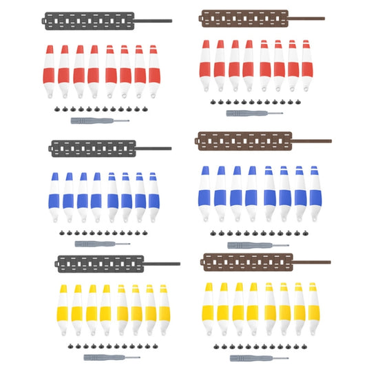 Sunnylife MM3-SN443 For Mini 3 Pro Propeller Blades + Silicone Folding Storage Bag(Blue Strip+Brown Bag) by Sunnylife