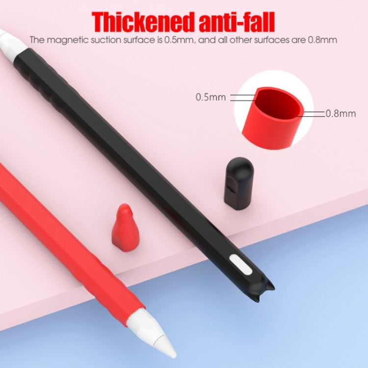 2 PCS Cartoon Touch Silicone Pen Case For Apple Pencil 2(Mint Green) by buy2fix
