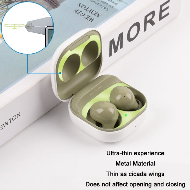 5 PCS Headphone Inner Cover Metal Dustproof Sticker For Samsung Galaxy Buds 2(Black) by buy2fix