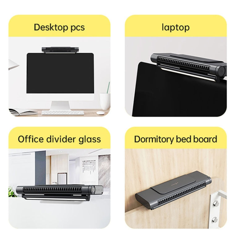 JXS-GP1 Computer Screen Bladeless Turbo Silent Fan With Eye Protection Light Function(Black) by buy2fix