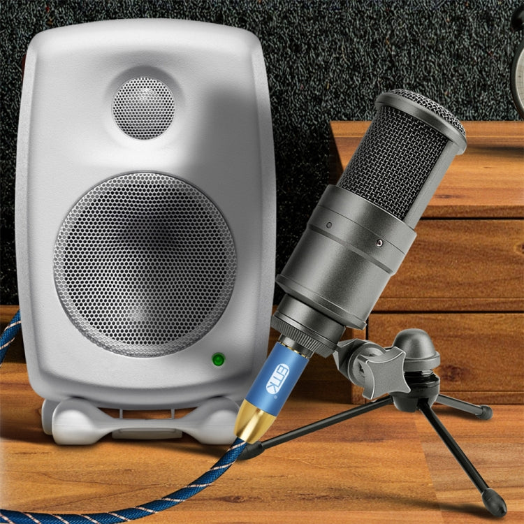 EMK KN603 2Pin 6.5mm Canon Line Balanced Audio Microphone Line,Cable Length: 0.5m(Blue) by EMK