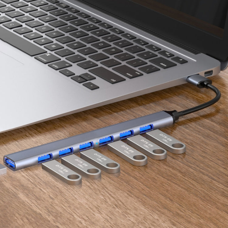 7 in 1 USB3.0 Docking Station Laptop Multifunctional HUB(Type-C Interface) by buy2fix