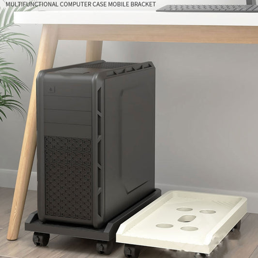 036-1 Desktop Computer Host Increased Rack with Wheels, Spec: Universal Wheel (Black) by buy2fix