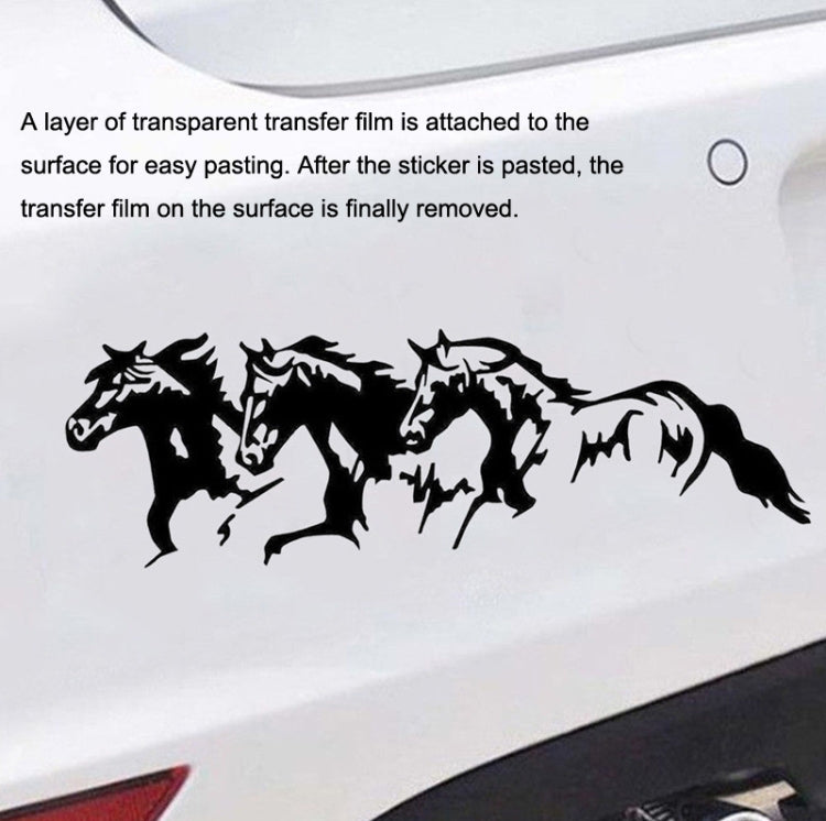5PCS FGM-002 Carving Reflective Stickers Galloping Horse Car Body Sticker(Black) by buy2fix
