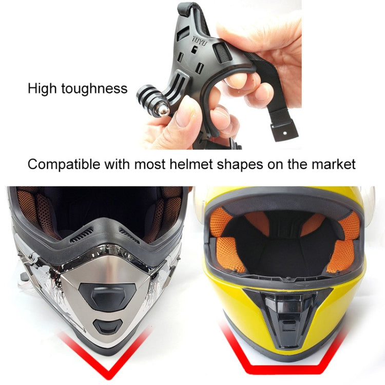 TUYU Motorcycle Helmet Chin Action Camera Mobile Phone Mounting Bracket Black Bracket+Mobile Phone Clip by TUYU