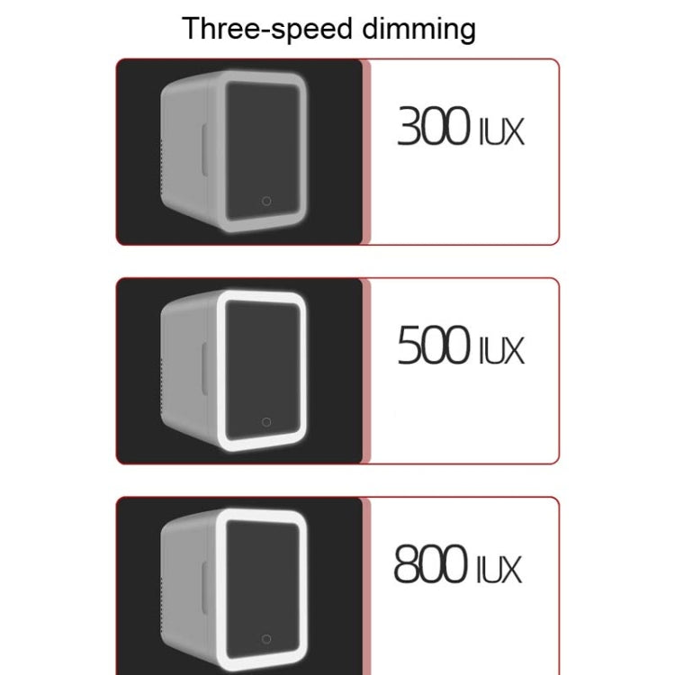 4L 45W Home Car Dual Purpose Refrigerator With Touch Light Makeup Mirror,CN Plug(White) by buy2fix