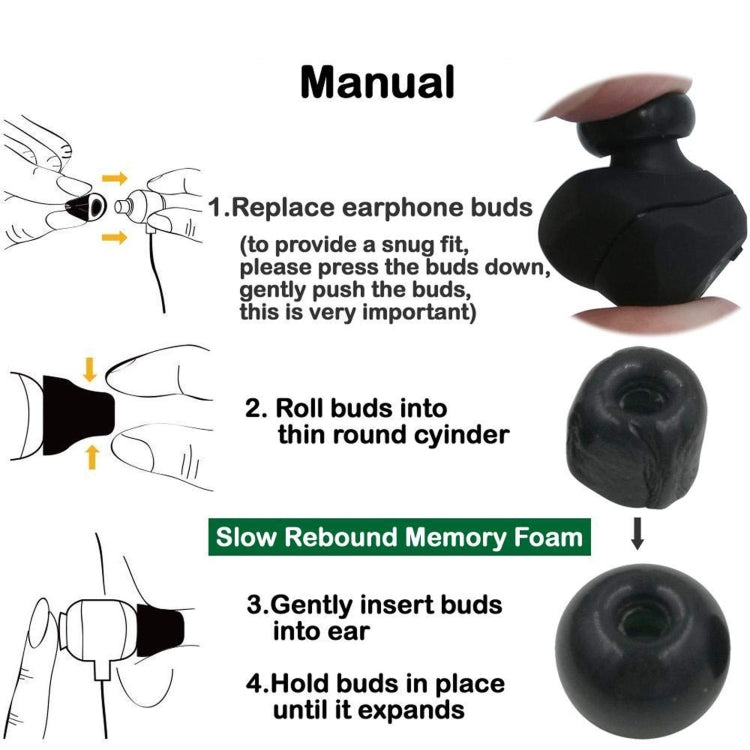 6 PCS Memory Foam Earplugs For TWS Jabra Elite 65T Sony WF-1000XM3 Real Wireless Headset Small by buy2fix