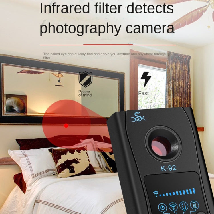 K92 Hotel Anti-candid Shooting Infrared Scanning Camera GPS Anti-location Detector by buy2fix