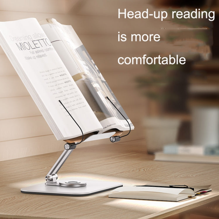 R04 Reading Bookshelf Desktop 360-degree Rotation Multi-function Liftable Tablet Bracket by buy2fix