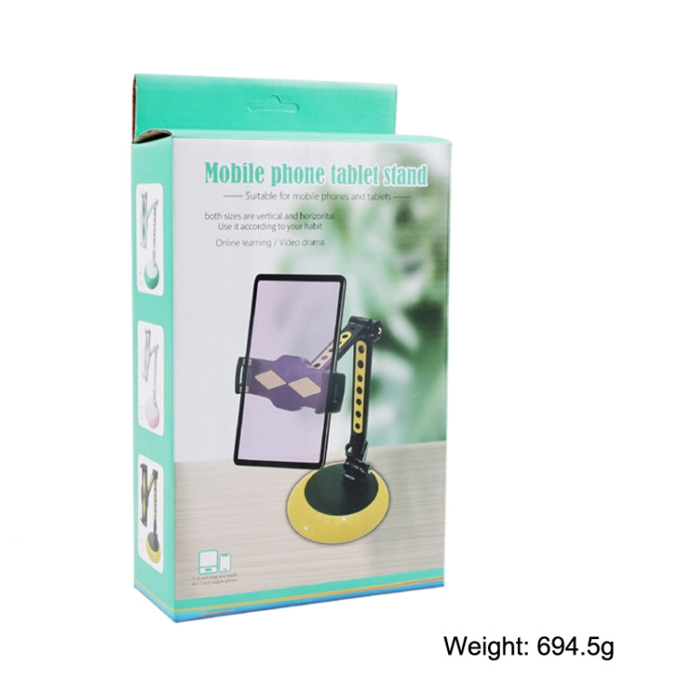 CJ-010 Rotating Desktop Tablet Bracket Foldable Online Learning Support Bracket(Yellow Black) by buy2fix