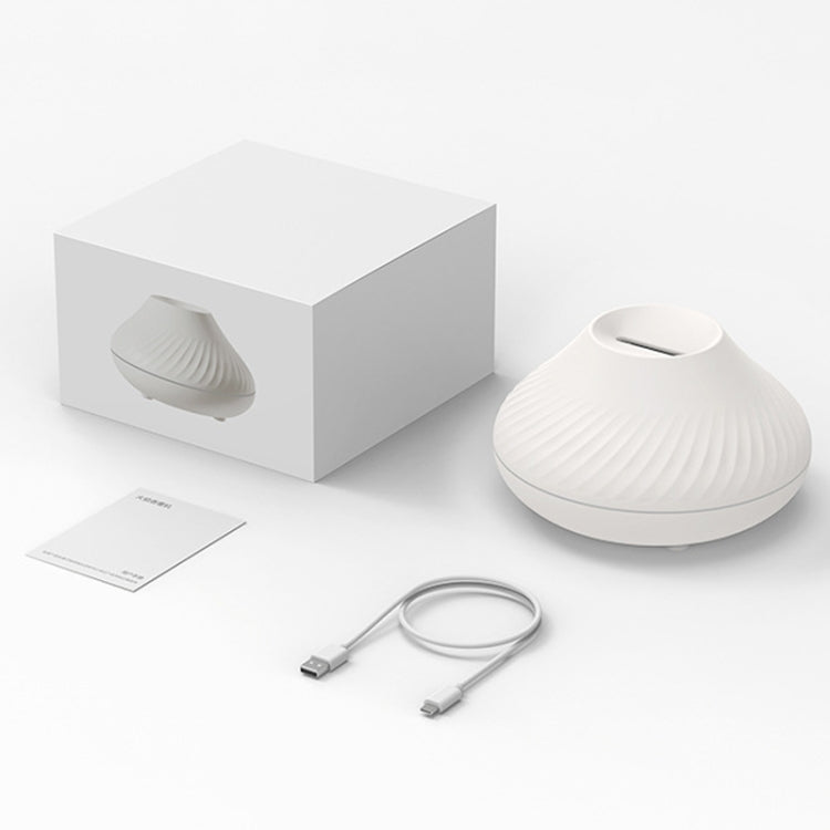 DQ705 Volcanic Flame Aroma Diffuser Essential Oil Lamp Air Humidifier with Color Night Light(Beige) by buy2fix