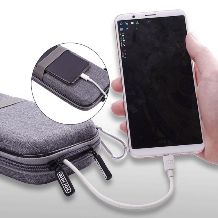 Mobile Phone Power Bank Data Cable EVA Storage Bag(Gray) by buy2fix