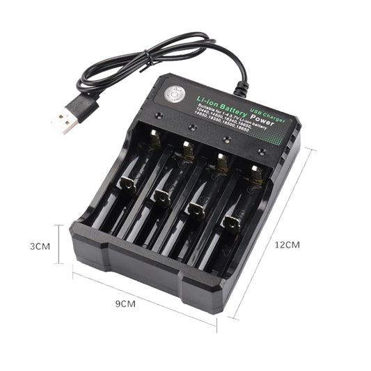 BMAX 18650 4.2V Lithium Battery USB Independent 4 Slot Charger(Colorful Box) by buy2fix