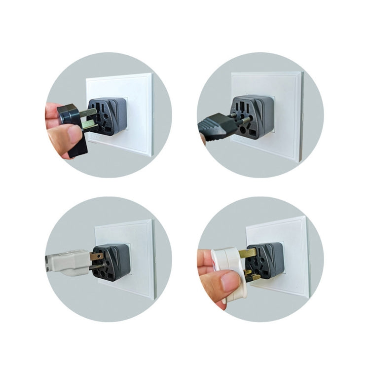 2 PCS WY-7 10A 250V UK Plug Converter(Black) by buy2fix