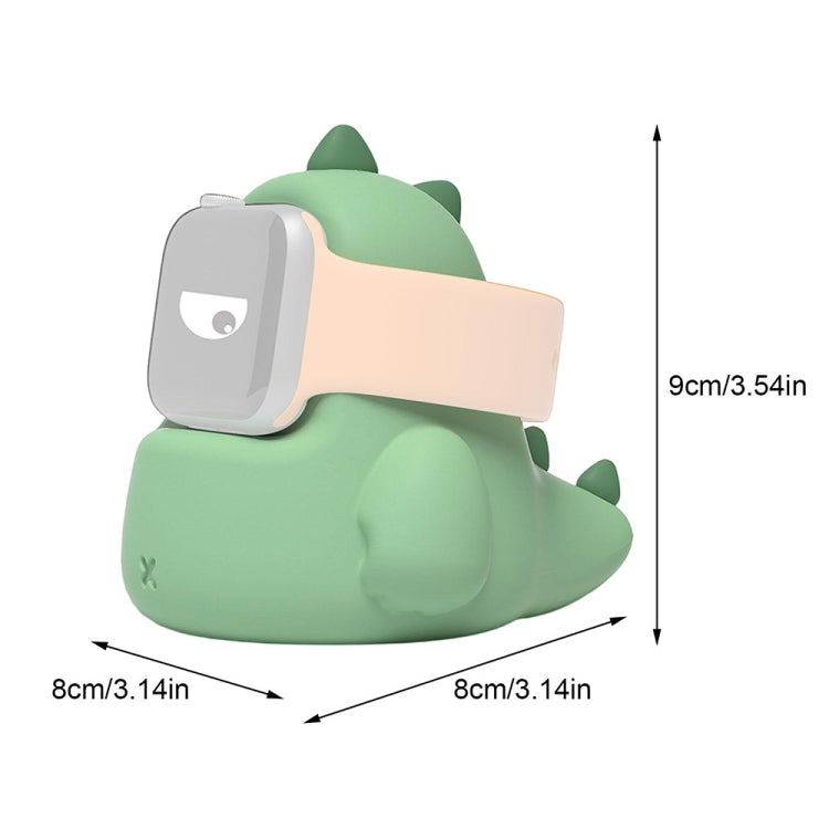 2 PCS H003 Cute Dinosaur Shaped Silicone Charging Stand without Watch For Apple Watch(Yellow) by buy2fix