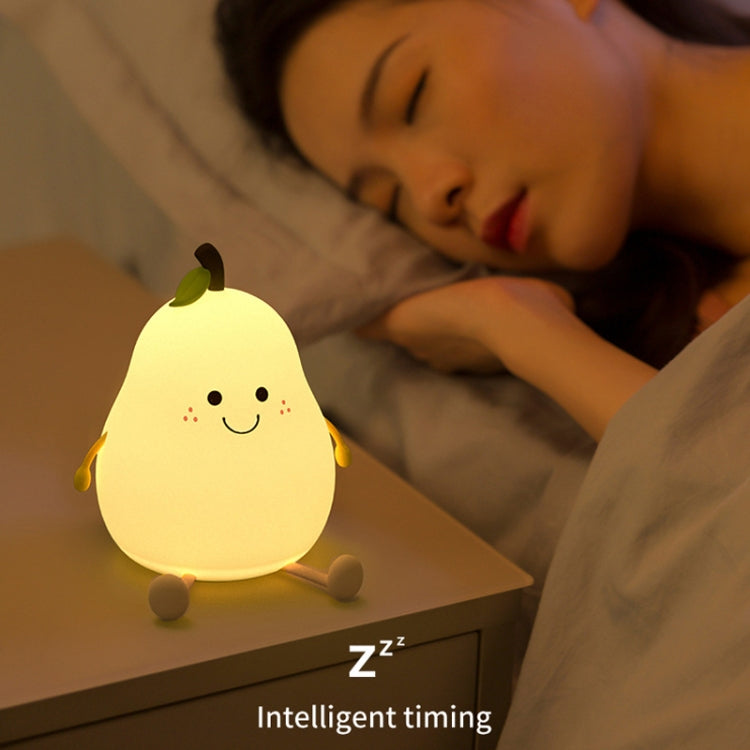 L40 Home Pear Night Light Love Silicone Sleeping Lamp by buy2fix