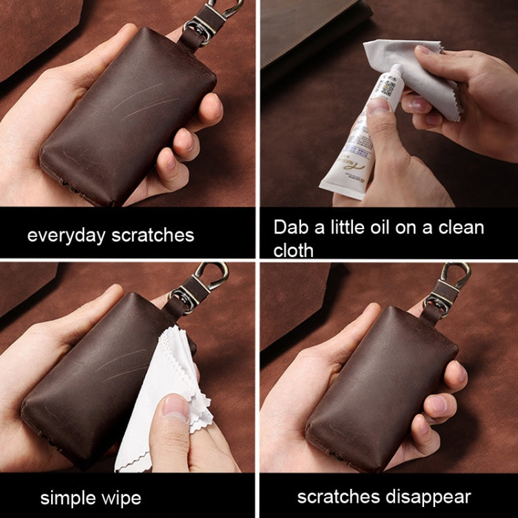 QY-9029 Car Universal Retro Crazy Horse Leather Key Case(Dark Coffee) by buy2fix